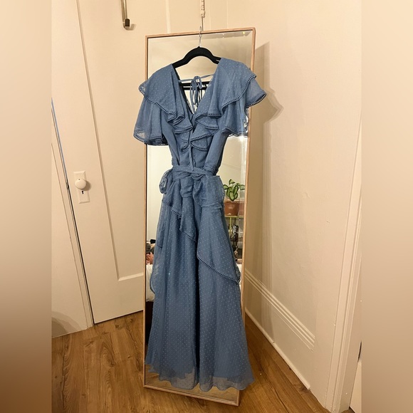 ASOS Curve Chiffon Maxi Bridesmaid Dress - Picture 1 of 9